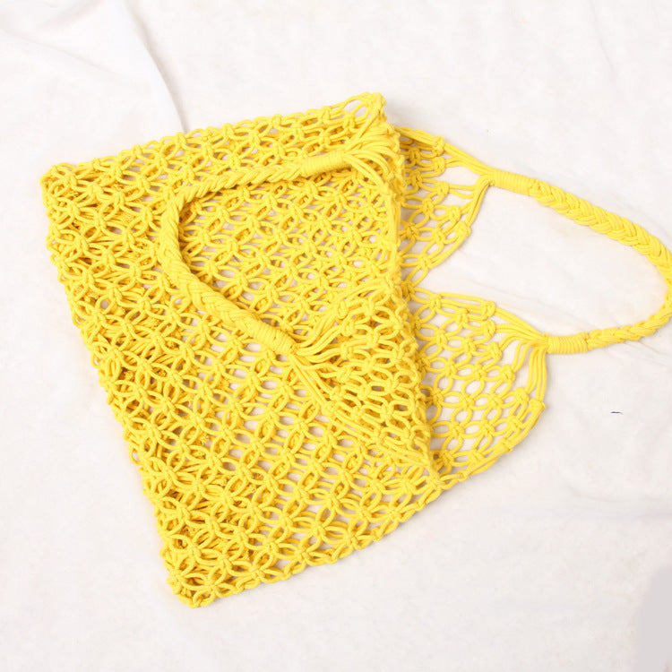 summer hollow mesh woven bag