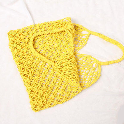 summer hollow mesh woven bag
