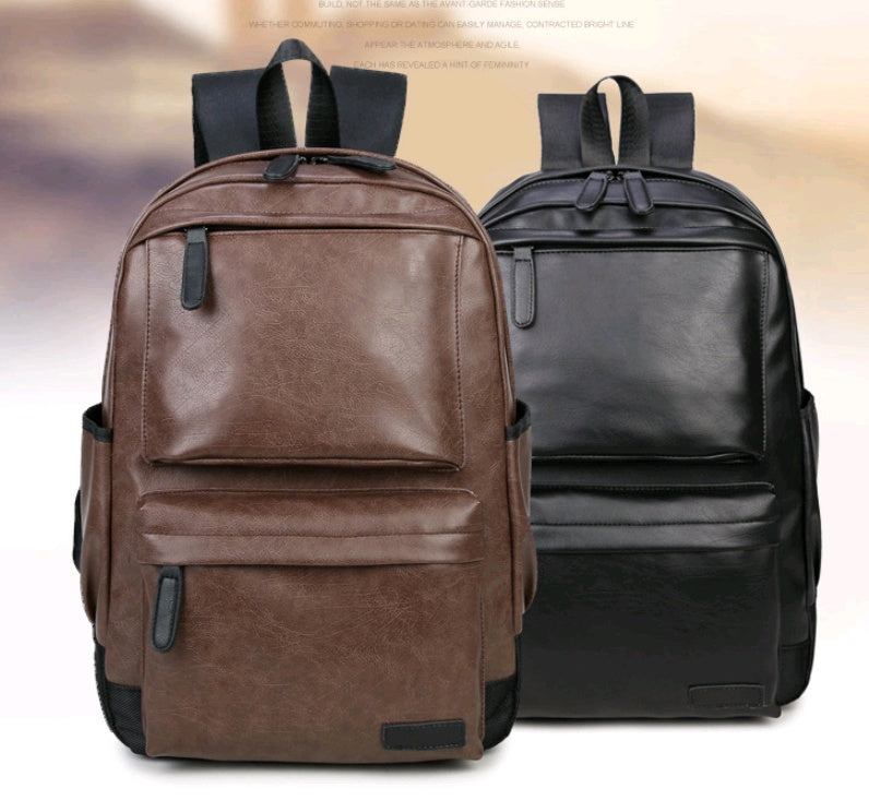 new mens travel bag fashion backpack pu shoulder bag mens casual sports backpack