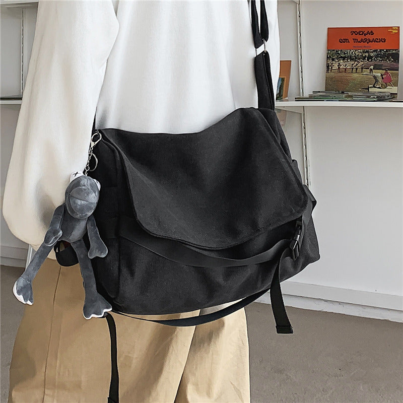 mens large capacity simple messenger casual student book shoulder boys shoulder bag