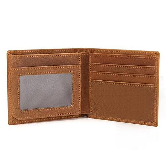 mens horse leather leather lettering laser label wallet