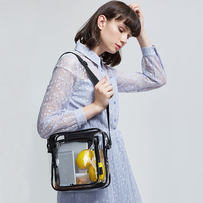 Fashion Transparent Jelly Bag Summer Portable Diagonal One-shoulder Beach Bag