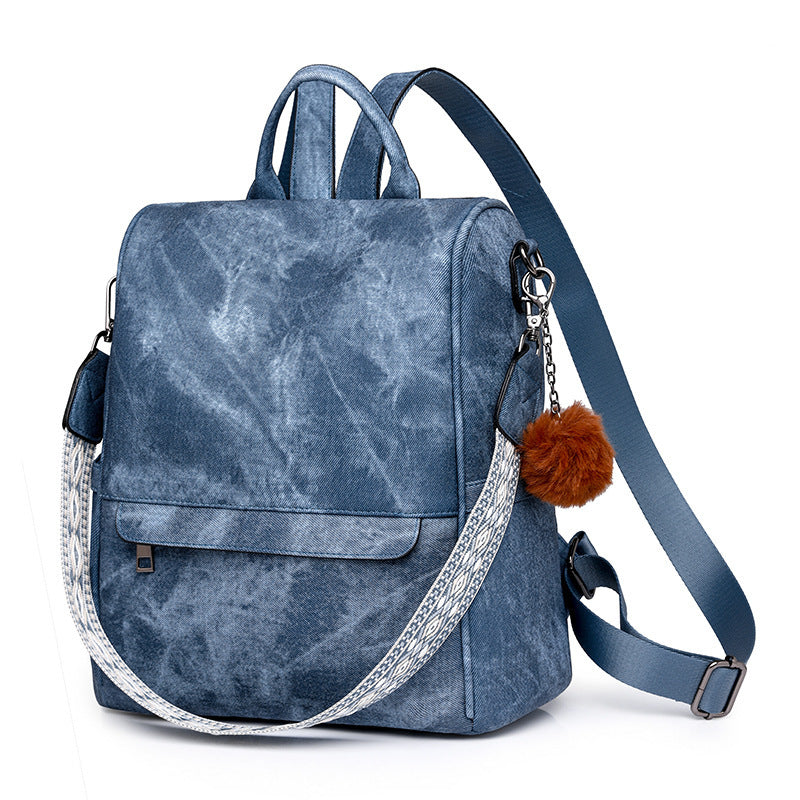 female daily versatile casual pu backpack