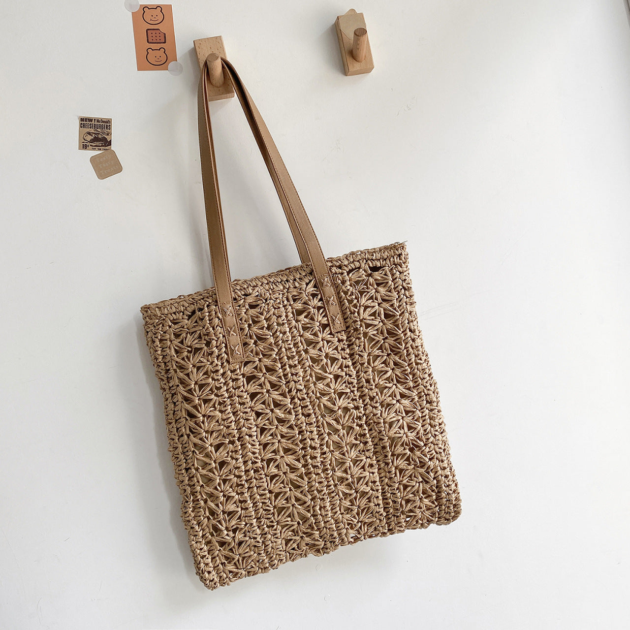 summer beach straw woven large capacity crossbody bag