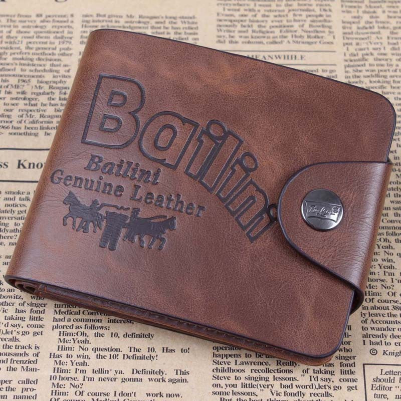 tri fold retro casual wallet card holder