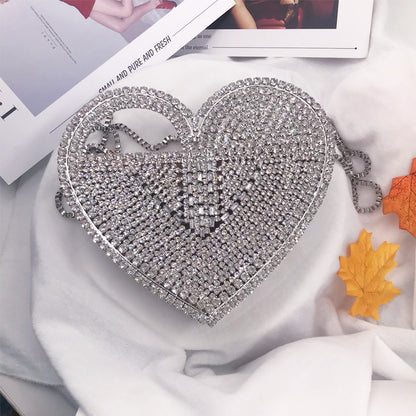 diy dinner diamond bag net red personality handbag banquet heart five pointed star bag