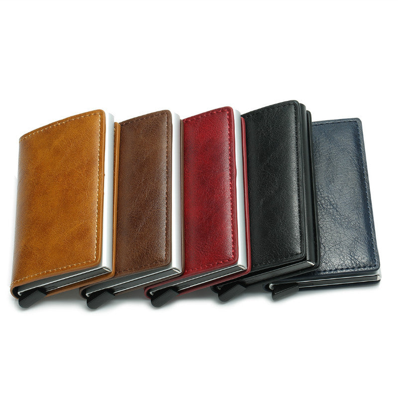 automatic pop up leather card holder