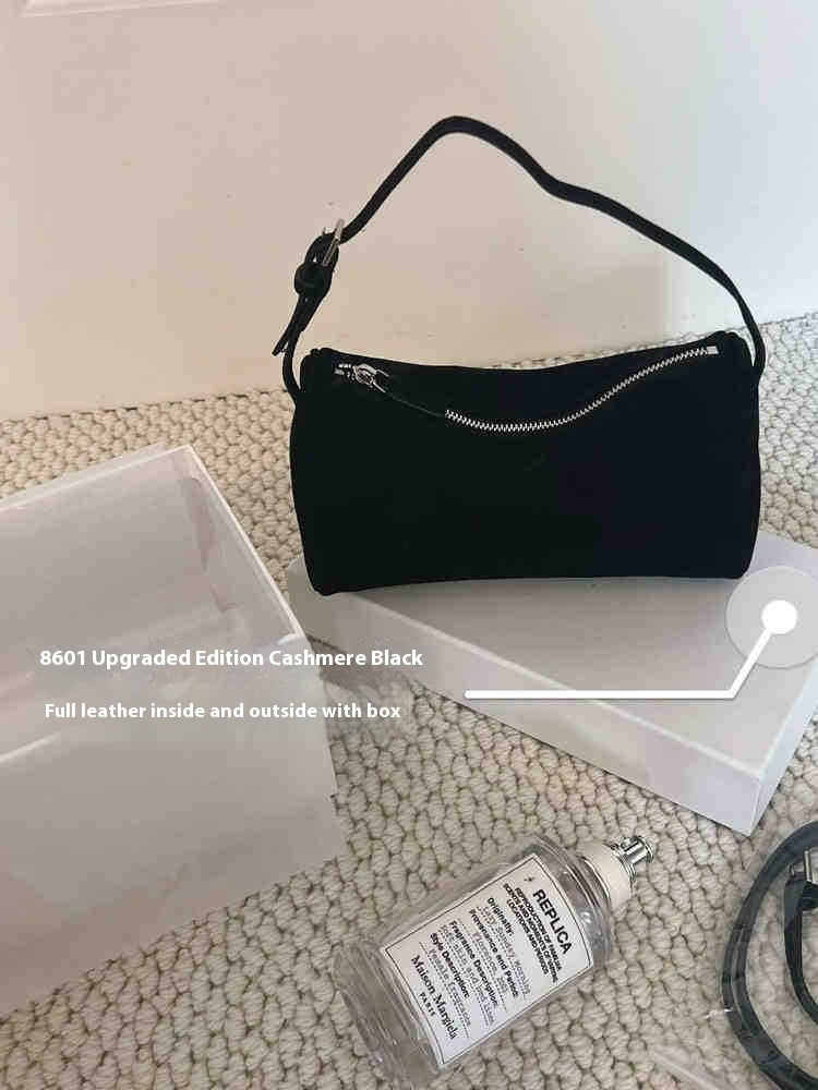 retro 90s suede pencil holder bag autumn and winter high sense