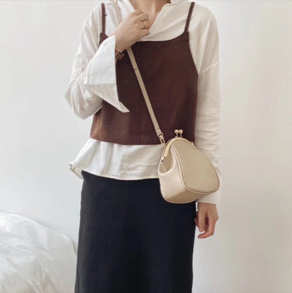 small round womens simple and versatile one shoulder messenger bag