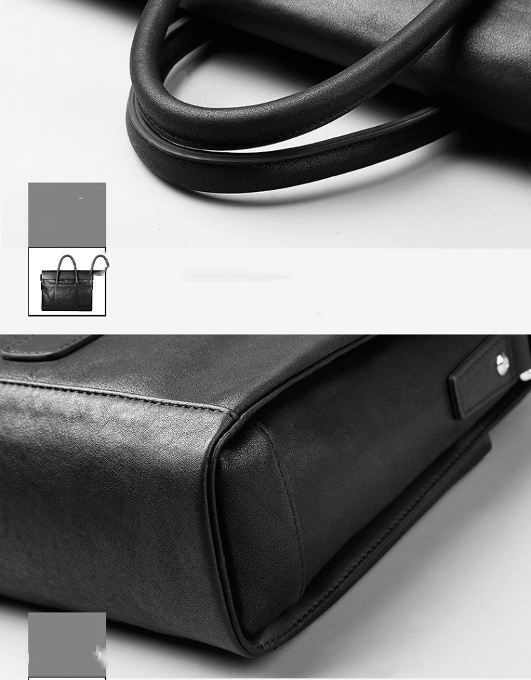 leather work business briefcase man