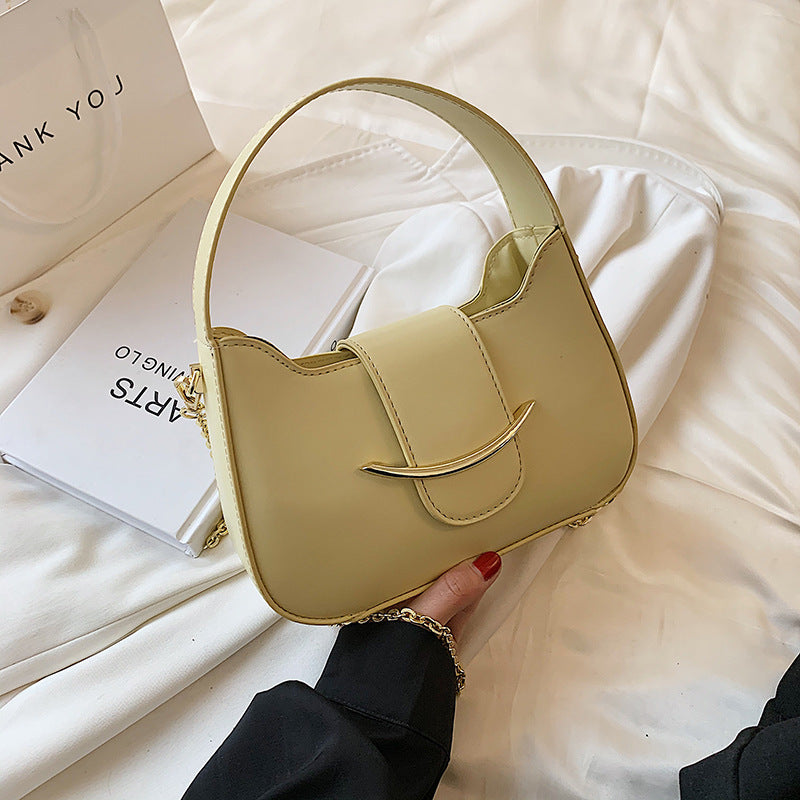 smiley western style one shoulder armpit handbag