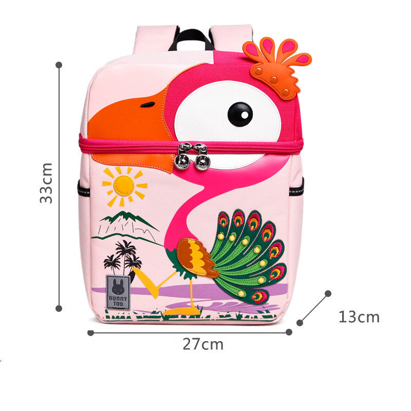 childrens student cartoon print schoolbag backpack