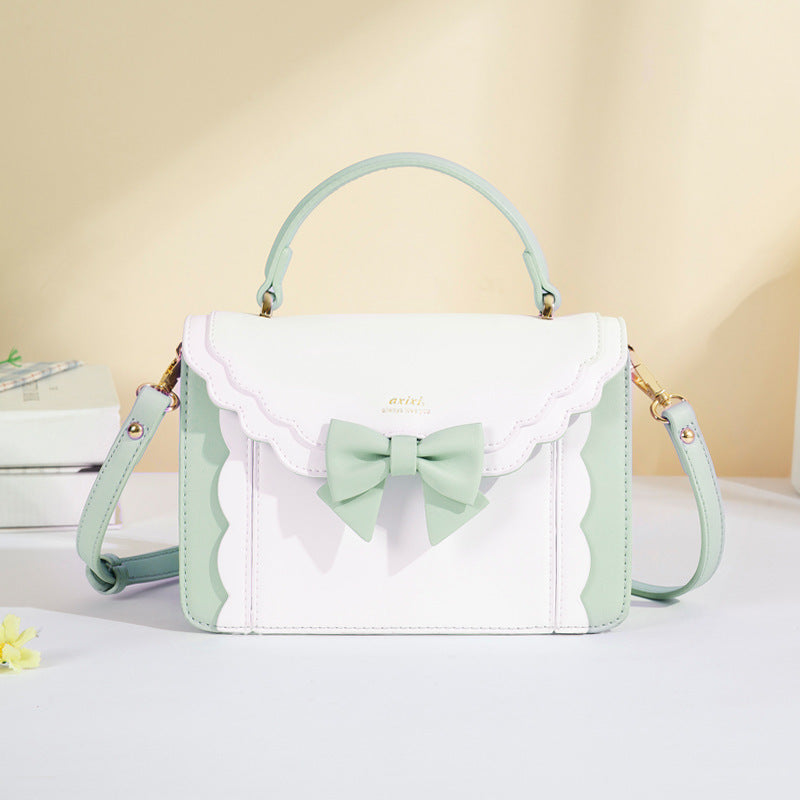 womens fashion new bow style small square bag