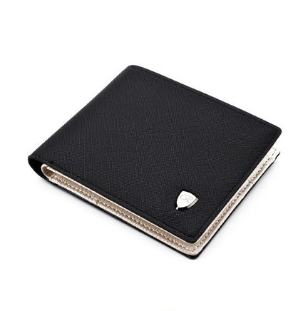 student youth short cross pattern korean fashion multi card position wallet new mens wallet purse