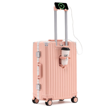 aluminum frame luggage solid extra thick and durable trolley case