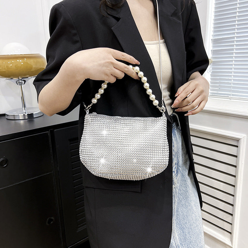 pearl special imitation diamond handbag shoulder bag womens bag