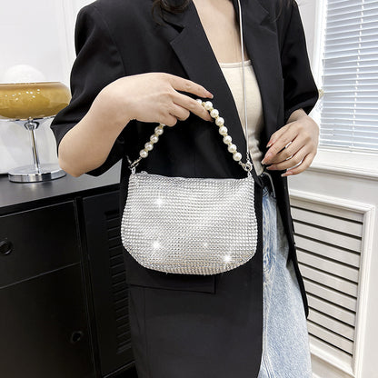 pearl special imitation diamond handbag shoulder bag womens bag