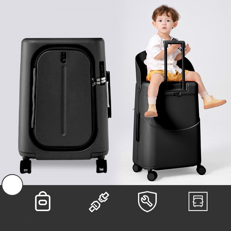 parent child treasure mom suitcase child seat