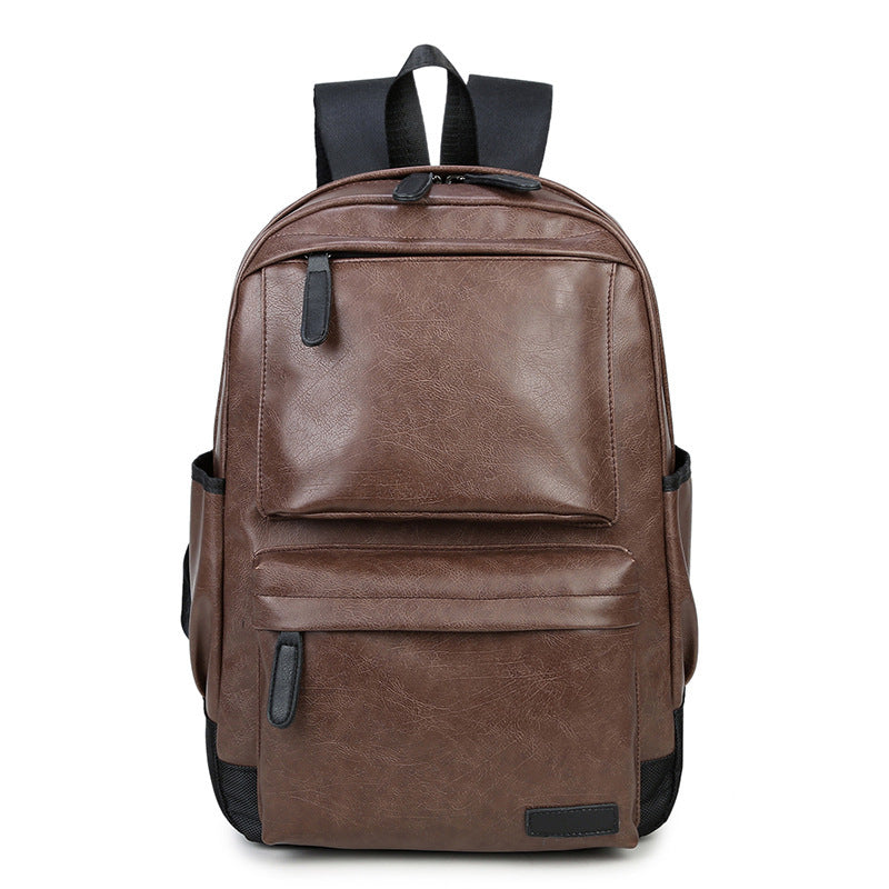 new mens travel bag fashion backpack pu shoulder bag mens casual sports backpack