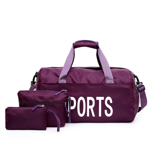 nylon independent three piece sports bag