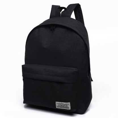 pure color canvas backpack female middle school student bag korean style small tidecollege wind backpack male fashion travel bag