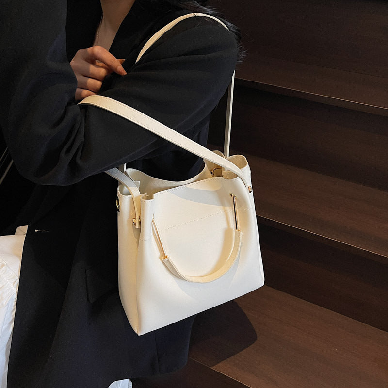 bucket bag simple all match portable shoulder crossbody bags