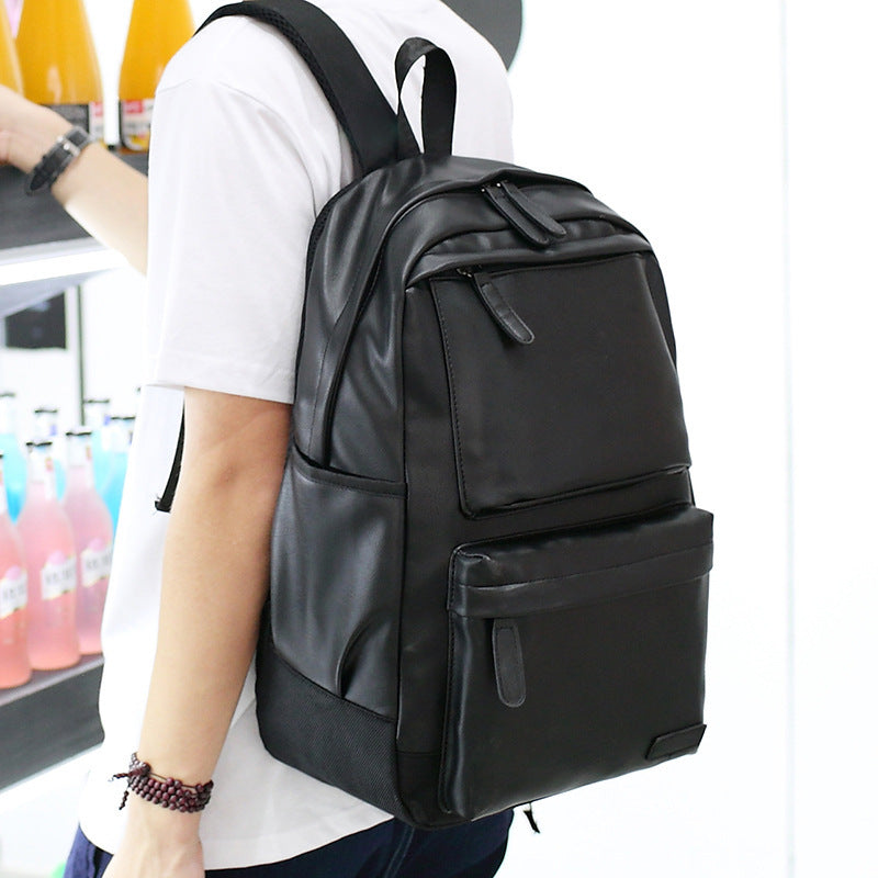 new mens travel bag fashion backpack pu shoulder bag mens casual sports backpack