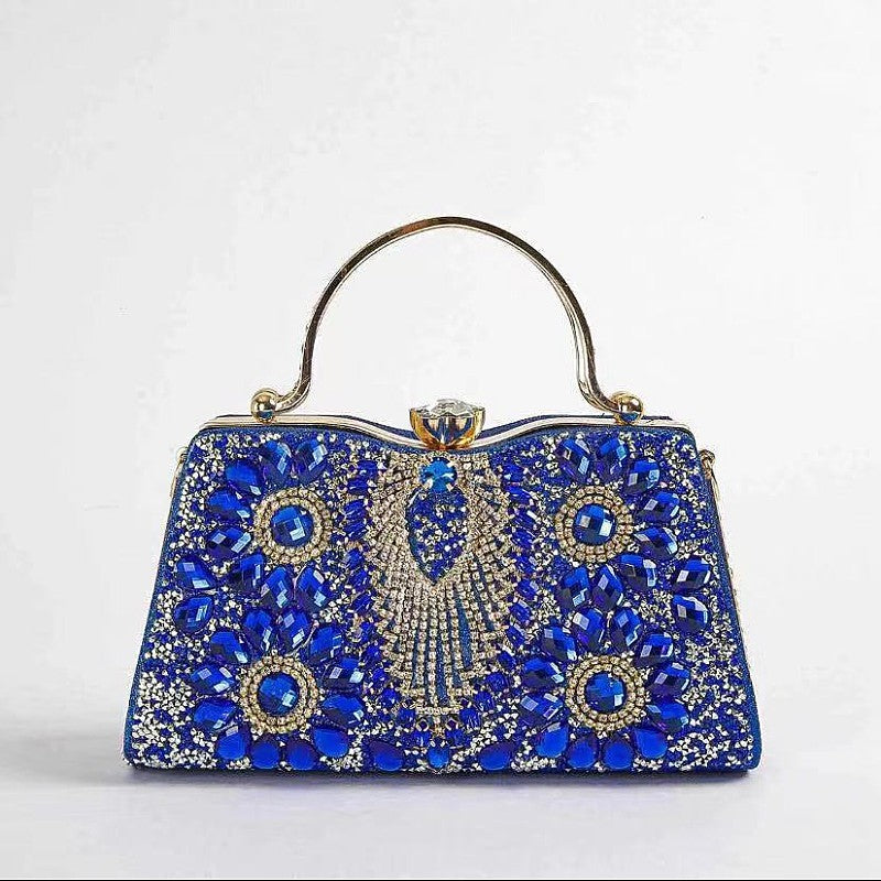 womens shiny banquet clutch horizontal square