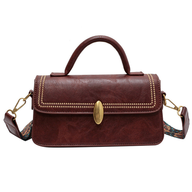 womens one shoulder portable small square bag