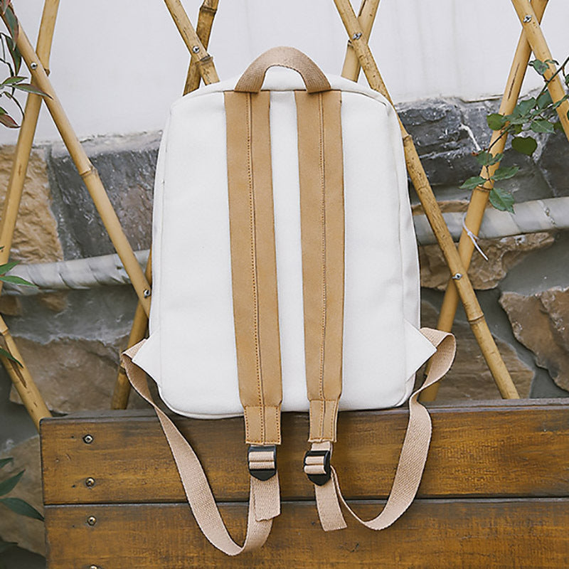 trendy student canvas backpack