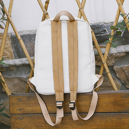 trendy student canvas backpack