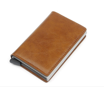 automatic pop up leather card holder