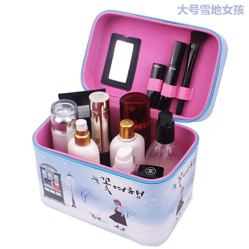 manufacturer korean lovable hand held cosmetic bag waterproof travel package make up toolbox