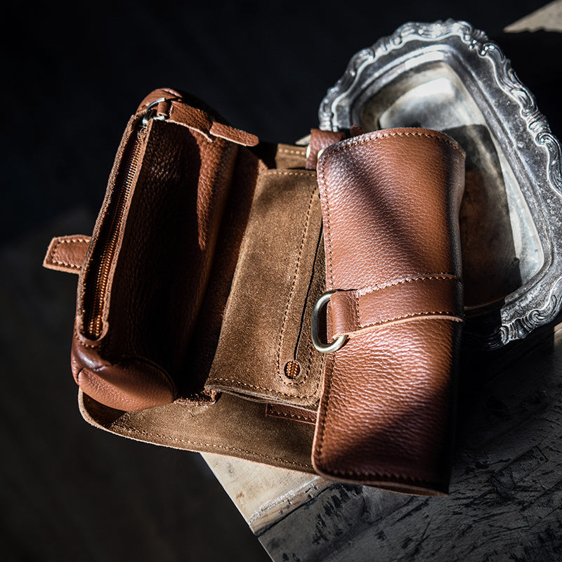 handmade leather practical vintage wallet