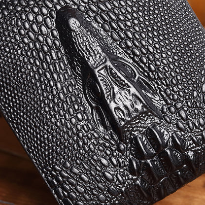 mens fashionable casual crocodile print wallet