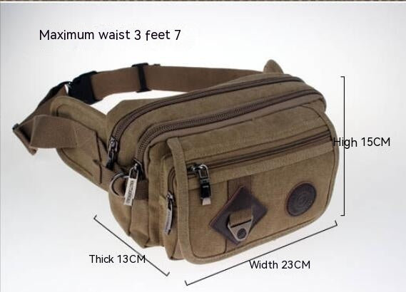 outdoor sports running canvas crossbody waist bag