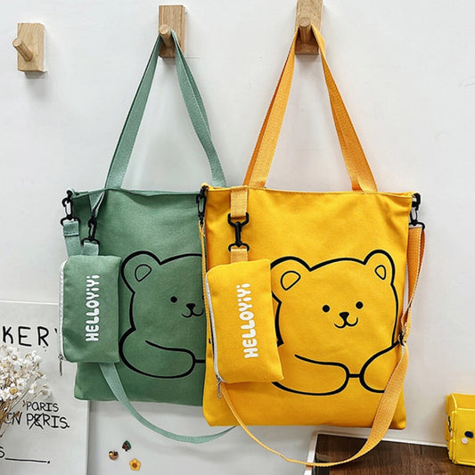 womens fashion bear printed crossbody bag