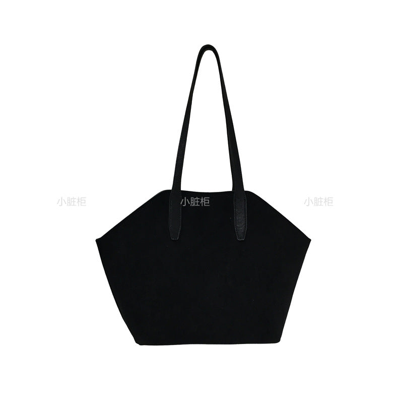 Fashionable Versatile Commuter Suede Fabric Shoulder Bag For Women