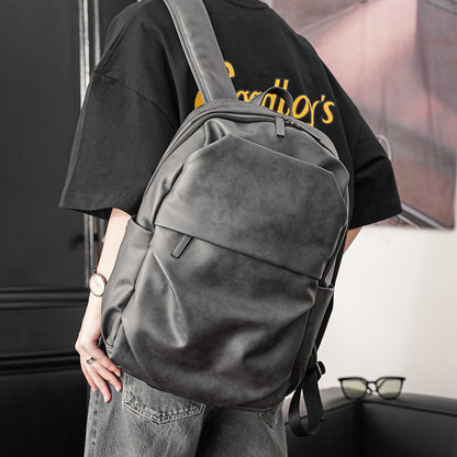 simple gray mens backpack computer travel