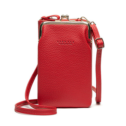 fashion-lychee-pattern-solid-color-diagonal-shoulder-bag