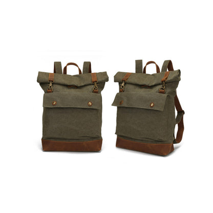 one shoulder roll top roll cover backpack