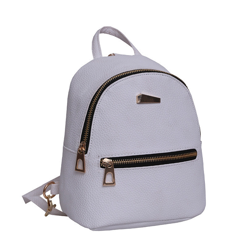 casual pu backpack female student schoolbag