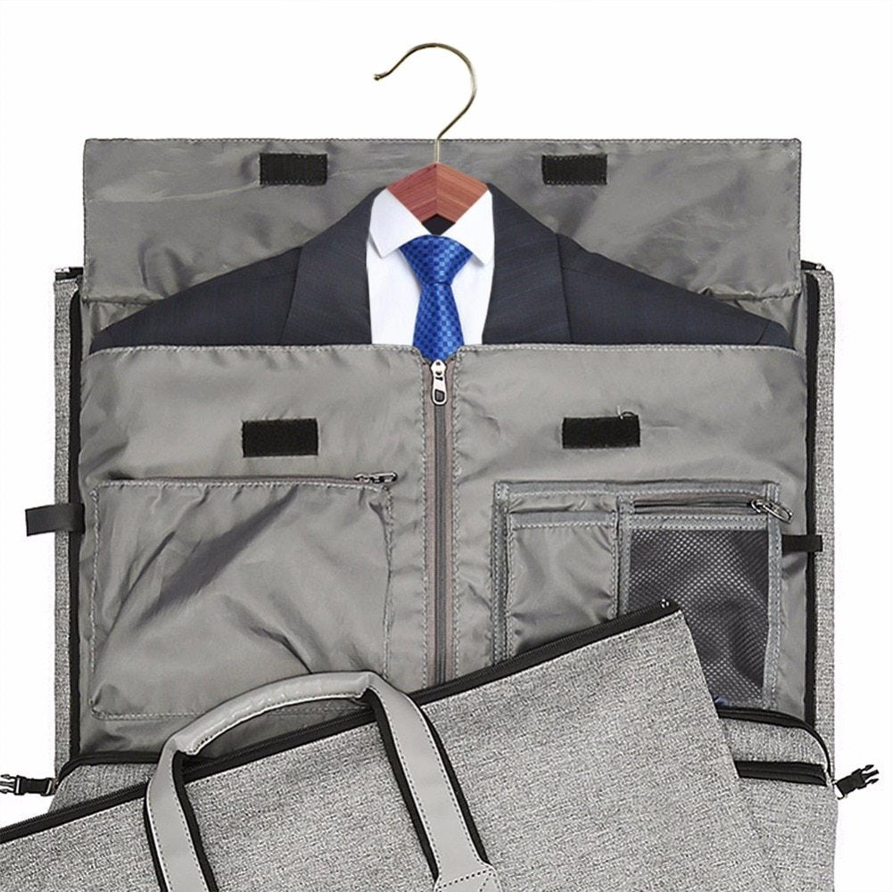 travel garment bag with shoulder strap duffel bag carry on hanging suitcase clothing business bag multiple pockets