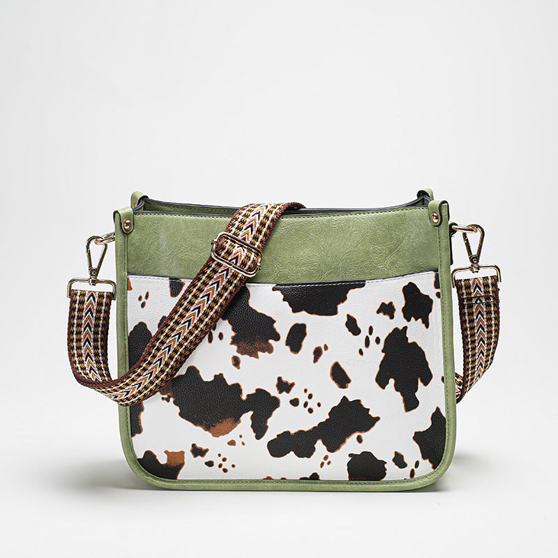 cows pattern one shoulder large capacity totes