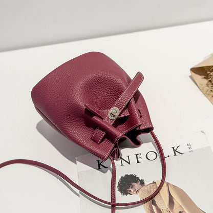 all match lychee pattern bucket bag