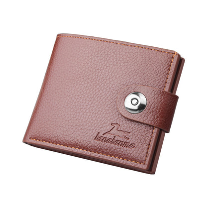 mens wallet with a retro short clasp