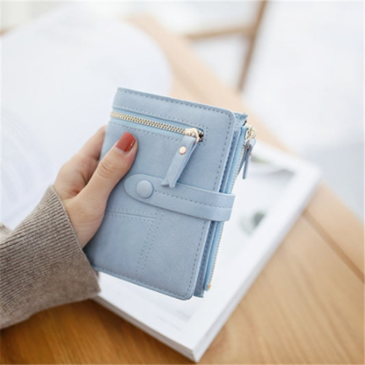 zipper buckle 2 fold clutch