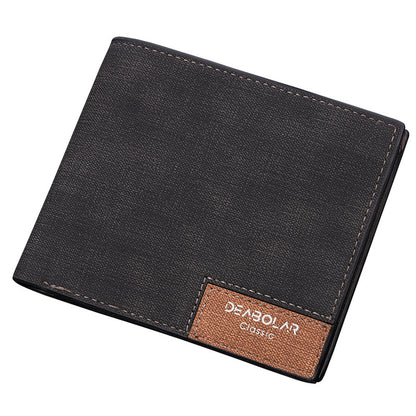 2021 new mens short wallet day korean version of the ancient youth walletthin male cross money leather wholesale