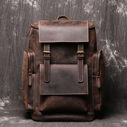 mens backpack crazy horse leather