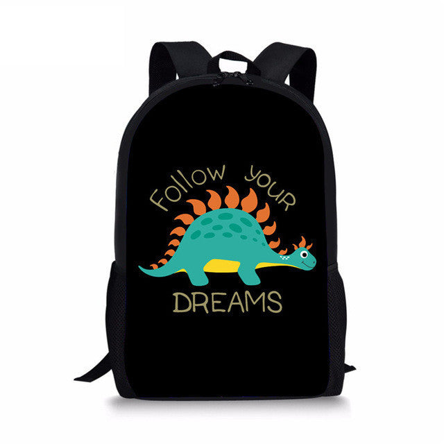 european and american cartoon dinosaur schoolbag